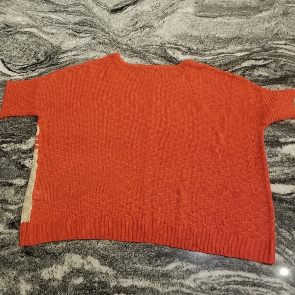 (1XL) C.O.C. Ultra Soft Thin Knit Top Bohemian Colorful Short Sleeved - Picture 5 of 8